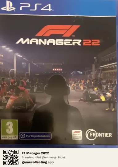 F1 Manager 2022 PlayStation 4, Germany box front