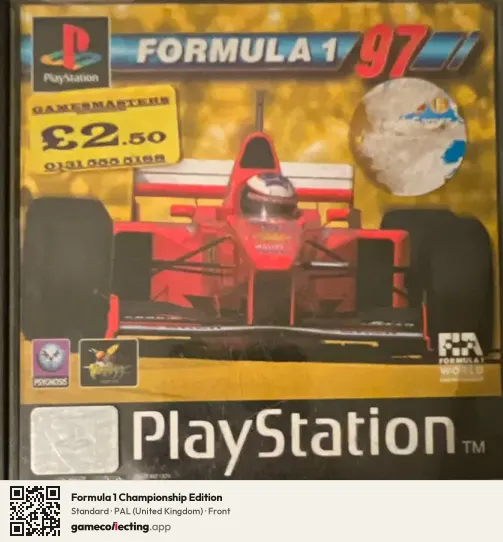 Formula 1 Championship Edition PlayStation, United Kingdom box front