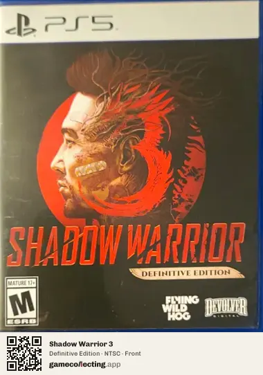 Shadow Warrior 3 PlayStation 5, NTSC box front