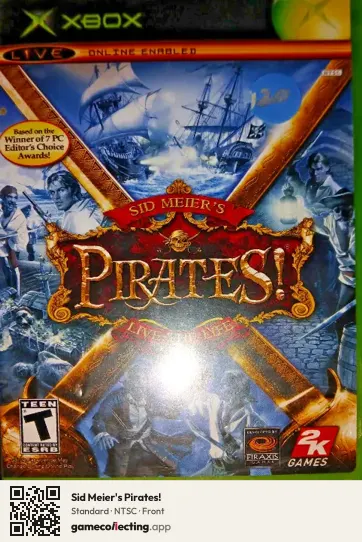 Sid Meier's Pirates! Xbox, NTSC box front
