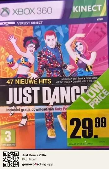 Just Dance 2014 Xbox 360, PAL box front