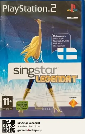 SingStar Legendat PlayStation 2, PAL box front
