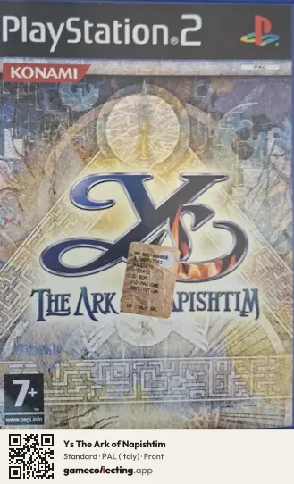 Ys The Ark of Napishtim PlayStation 2, Italy box front