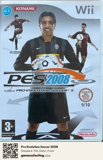 Pro Evolution Soccer 2008 Nintendo Wii, Italy box front
