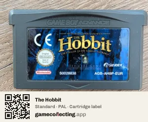 The Hobbit Game Boy Advance, PAL cartridge label