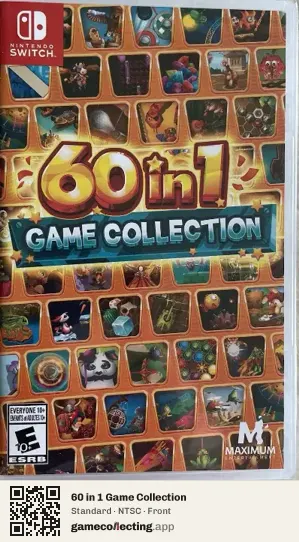 60 in 1 Game Collection Nintendo Switch, NTSC box front