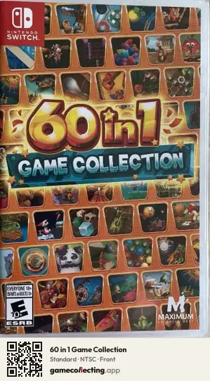 60 in 1 Game Collection Nintendo Switch, NTSC box front