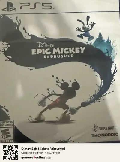 Disney Epic Mickey: Rebrushed PlayStation 5, NTSC box front