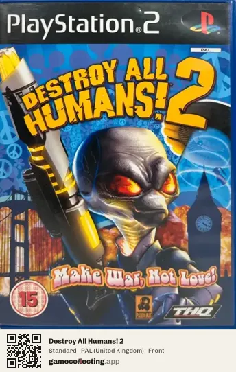 Destroy All Humans! 2 PlayStation 2, United Kingdom box front