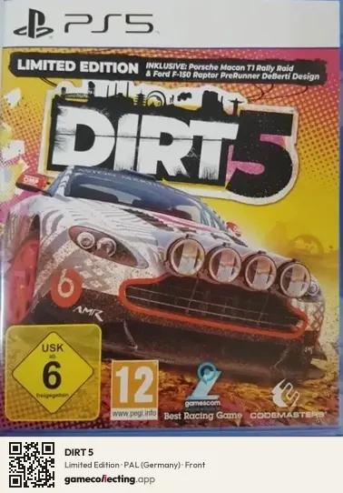 DIRT 5 PlayStation 5, Germany box front