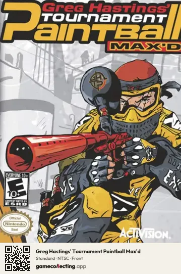 Greg Hastings' Tournament Paintball Max'd Game Boy Advance, NTSC box front