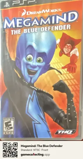 Megamind: The Blue Defender PlayStation Portable, NTSC box front