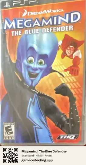 Megamind: The Blue Defender PlayStation Portable, NTSC box front