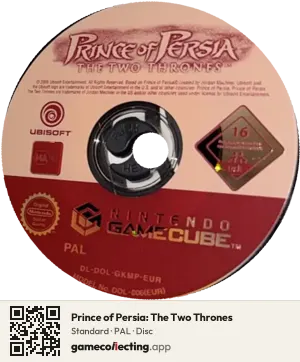 Prince of Persia: The Two Thrones Nintendo GameCube, PAL disc