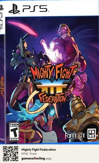 Mighty Fight Federation PlayStation 5, NTSC box front