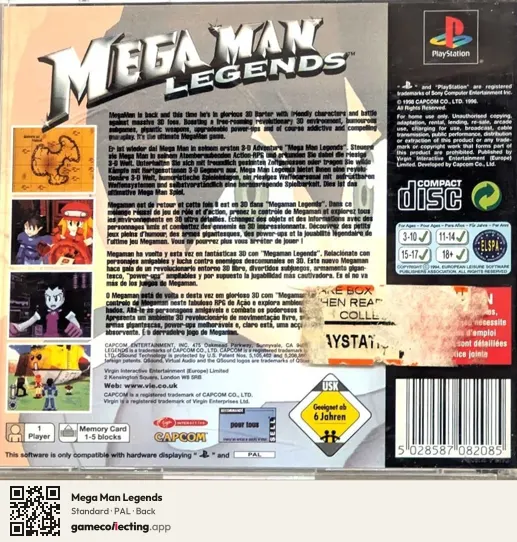 Mega Man Legends PlayStation, PAL box back
