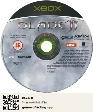 Blade II Xbox, PAL disc