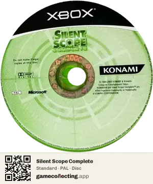 Silent Scope Complete Xbox, PAL disc