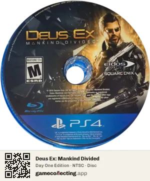 Deus Ex: Mankind Divided PlayStation 4, NTSC disc