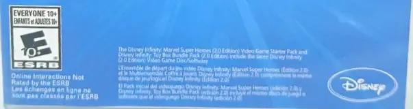 Disney Infinity 2.0, the ESRB box on its front