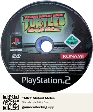 TMNT: Mutant Melee PlayStation 2, PAL disc