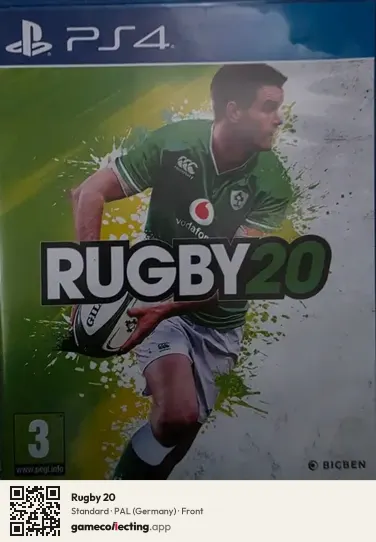 Rugby 20 PlayStation 4, Germany box front