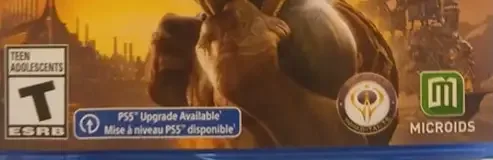 Oddworld: Soulstorm, the ESRB box on its front