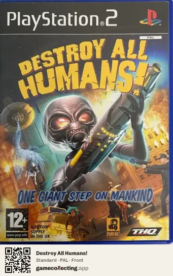 Destroy All Humans! PlayStation 2, PAL box front