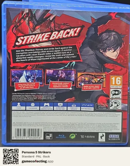 Persona 5 Strikers PlayStation 4, PAL box back