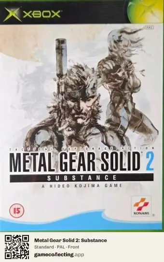 Metal Gear Solid 2: Substance Xbox, PAL box front
