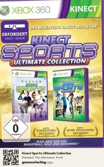 Kinect Sports: Ultimate Collection Xbox 360, Germany box front