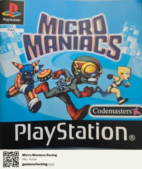 Micro Maniacs Racing PlayStation, PAL box front