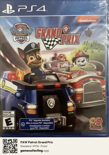 PAW Patrol: Grand Prix PlayStation 4, NTSC box front