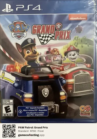 PAW Patrol: Grand Prix PlayStation 4, NTSC box front