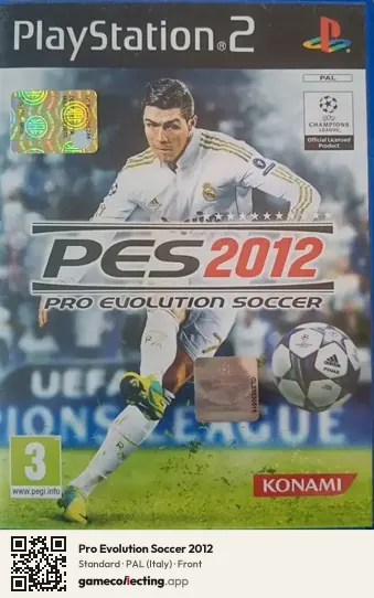 Pro Evolution Soccer 2012 PlayStation 2, Italy box front