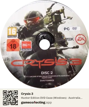 Crysis 3 Computer, Australia disc