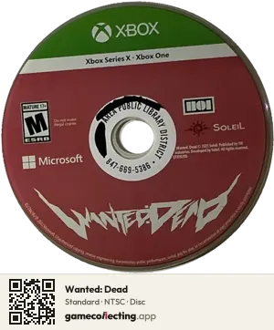 Wanted: Dead Xbox Series X, NTSC disc