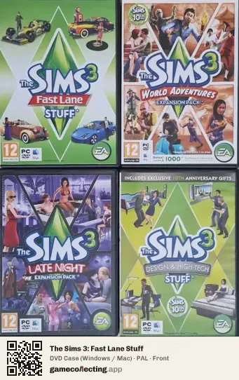 The Sims 3: Fast Lane Stuff Computer, PAL box front
