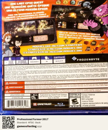 Professional Farmer 2017 PlayStation 4, NTSC box back