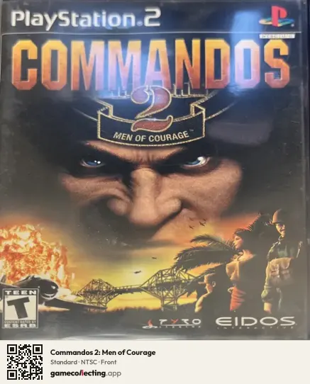 Commandos 2: Men of Courage PlayStation 2, NTSC box front