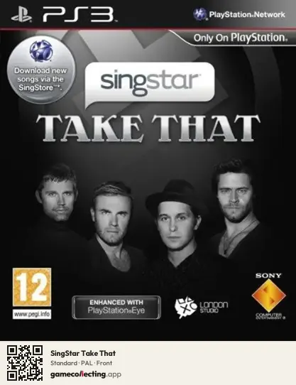 SingStar Take That PlayStation 3, PAL box front