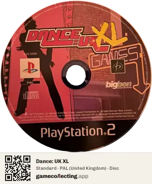 Dance: UK XL PlayStation 2, PAL disc