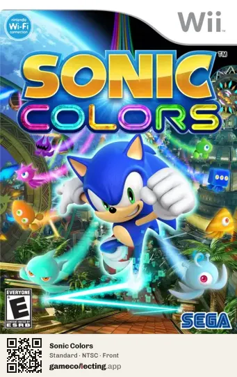 Sonic Colors Nintendo Wii, NTSC box front