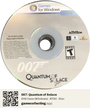 007: Quantum of Solace Computer, NTSC disc