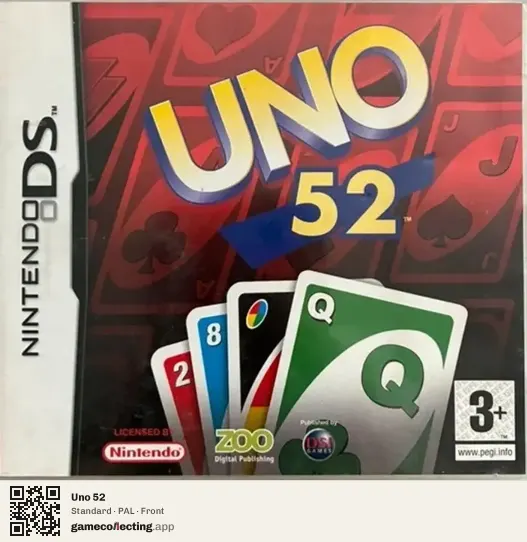 Uno 52 Nintendo DS, PAL box front