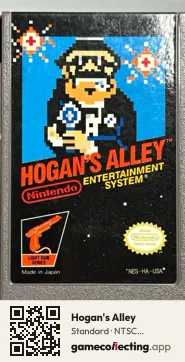 Hogan's Alley Nintendo Entertainment System, NTSC cartridge label