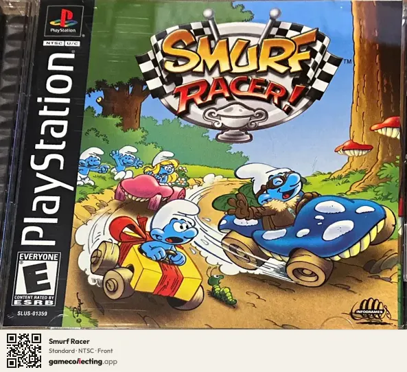 Smurf Racer PlayStation, NTSC box front