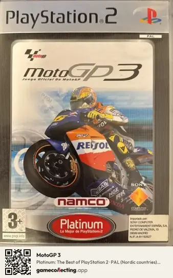 MotoGP 3 PlayStation 2, Nordic countries box front