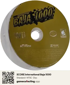 SCORE International Baja 1000 Nintendo Wii, NTSC disc