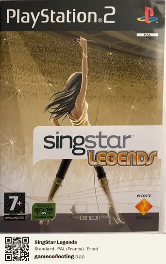 SingStar Legends PlayStation 2, France box front